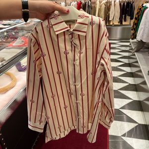 NWT Gucci kids GG logo striped shirt